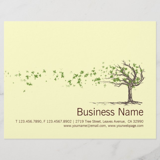 Zen Wind Tree With Leaves Flyer (Front)