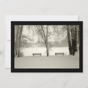 Zen Winter Benches Invitation