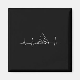 Zen Yoga And Meditation Heartbeat With Cross-legge Magnet