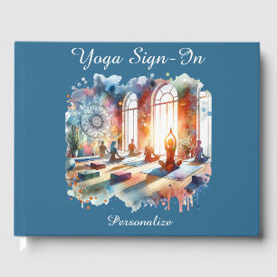 Zen Yoga Class Meditation Wellness Sign In Guest Book