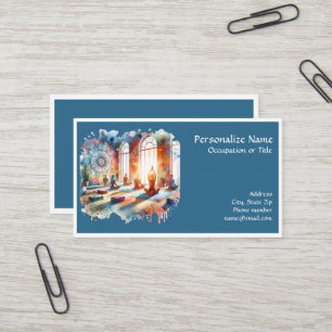 Zen Yoga Class Spiritual Mindful Meditation Design Business Card