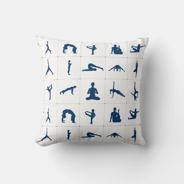 Zen Yoga Meditation Lotus Spiritual Pattern Cushion (Front)