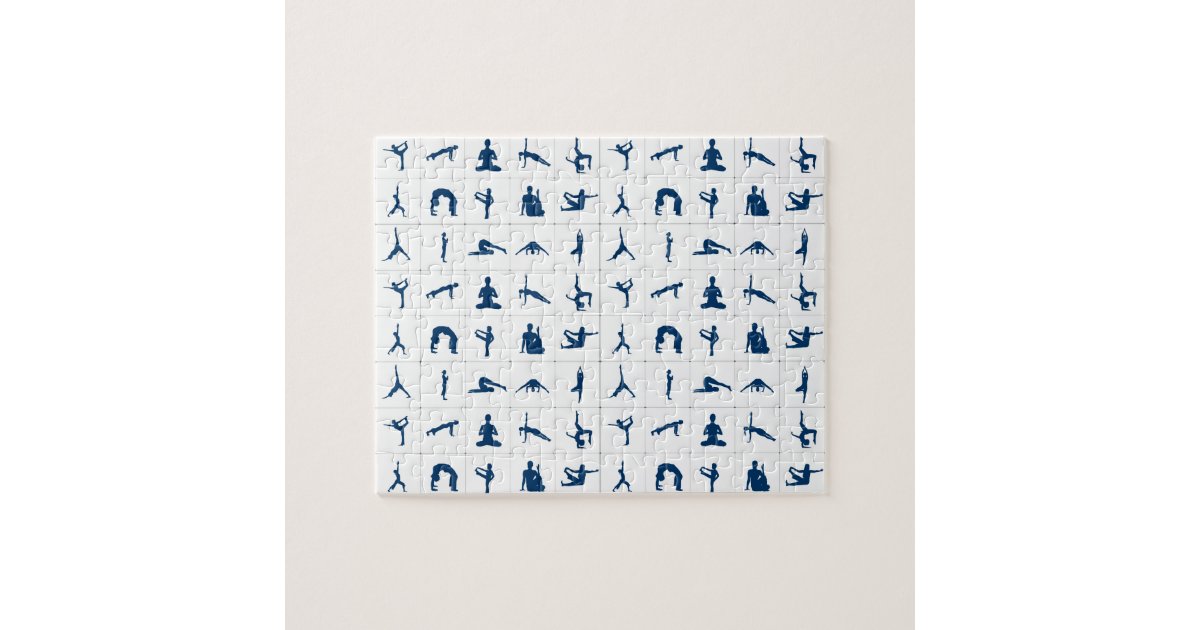 Zen Yoga Poses Meditation Jigsaw Puzzle Zazzle