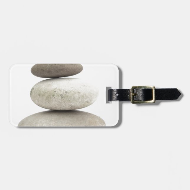 Zen yogo stones luggage tag (Front Horizontal)
