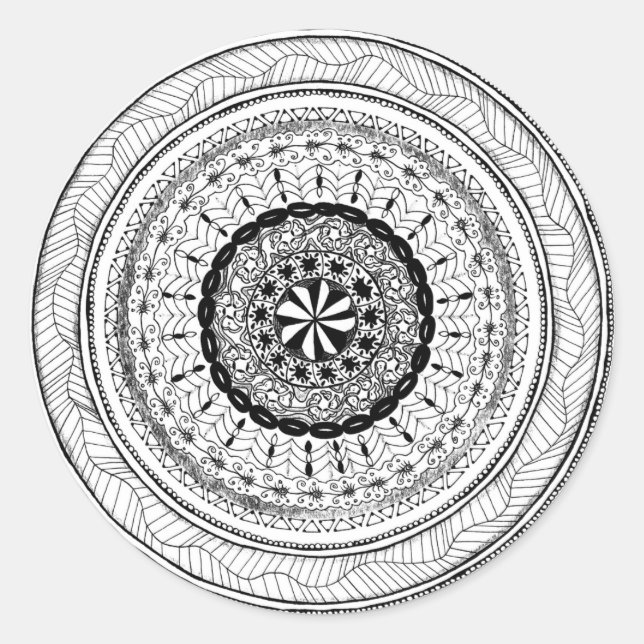 Zendala "Meer" Round Sticker (Front)