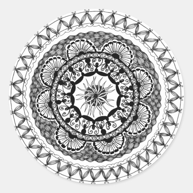 Zendala "Ona" Round Sticker (Front)