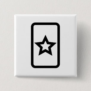 Zener Card   3 Vertical Wavy Lines 15 Cm Square Badge