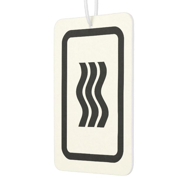 Zener Card | 3 Vertical Wavy Lines Car Air Freshener (Left)
