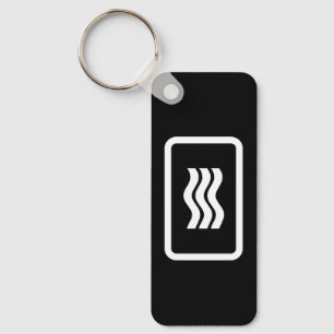 Zener Card   3 Vertical Wavy Lines Key Ring