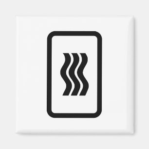 Zener Card 3 Vertical Wavy Lines Magnet