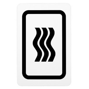 Zener Card   3 Vertical Wavy Lines Magnet