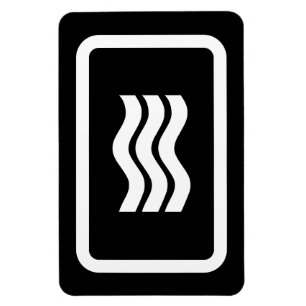 Zener Card 3 Vertical Wavy Lines Magnet