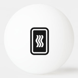 Zener Card 3 Vertical Wavy Lines Ping Pong Ball