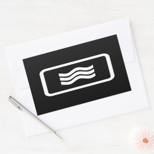 Zener Card   3 Vertical Wavy Lines Rectangular Sticker