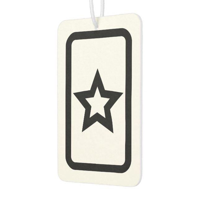 Zener Card | Hollow 5 Pointed Star Car Air Freshener (Left)