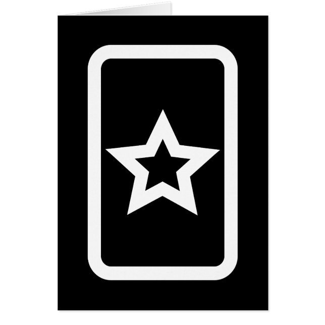 Zener Card | Hollow 5 Pointed Star Card (Front)