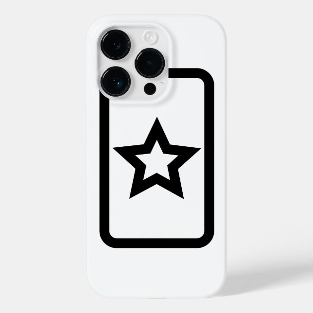 Zener Card | Hollow 5 Pointed Star Case-Mate iPhone Case (Back)