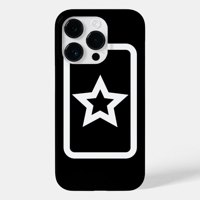 Zener Card | Hollow 5 Pointed Star Case-Mate iPhone Case (Back)