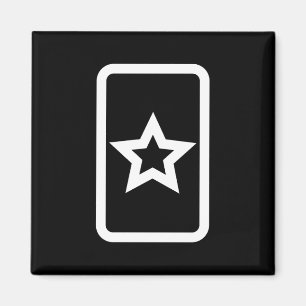 Zener Card   Hollow 5 Pointed Star Magnet