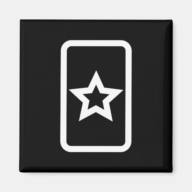 Zener Card | Hollow 5 Pointed Star Magnet (Front)