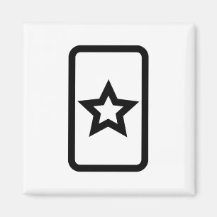 Zener Card Hollow 5 Pointed Star Magnet