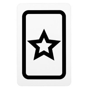 Zener Card Hollow 5 Pointed Star Magnet