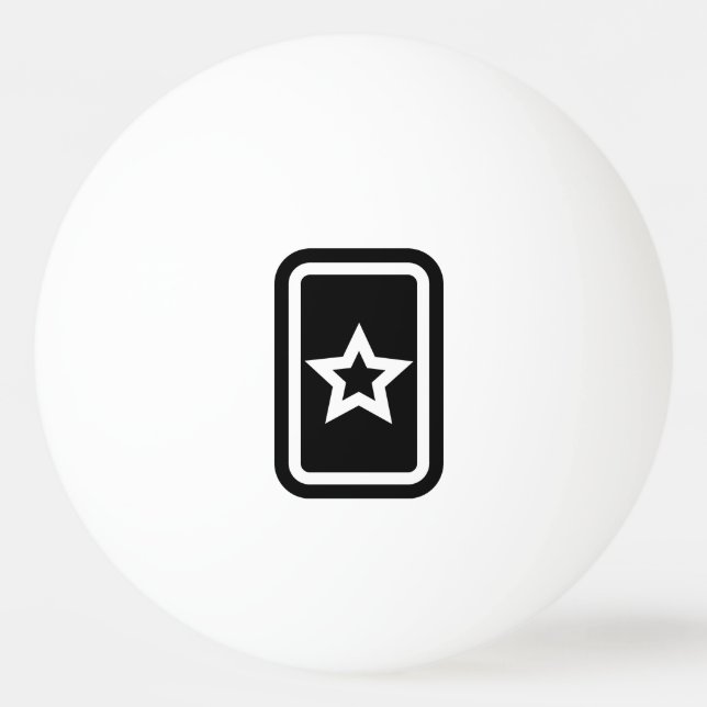 Zener Card | Hollow 5 Pointed Star Ping Pong Ball (Front)