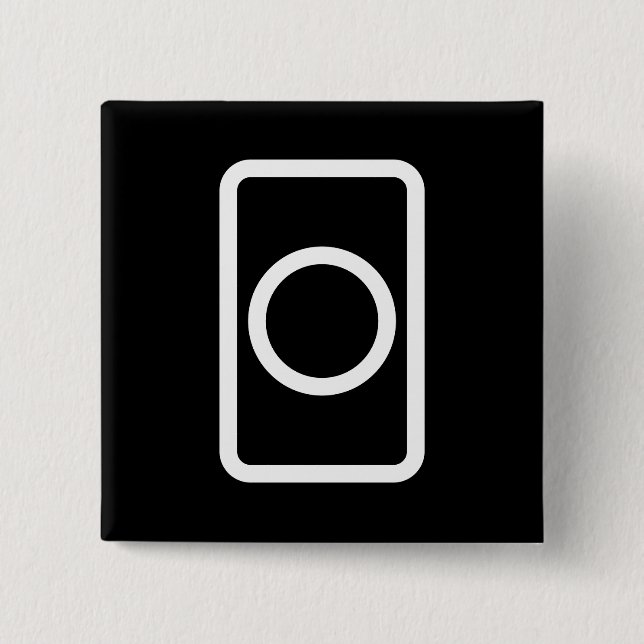 Zener Card | Hollow Circle 15 Cm Square Badge (Front)