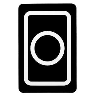 Zener Card Hollow Circle Magnet