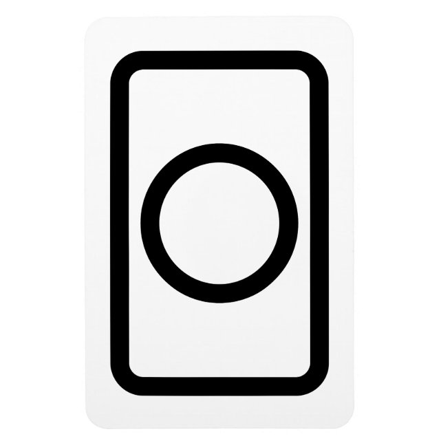 Zener Card | Hollow Circle Magnet (Vertical)