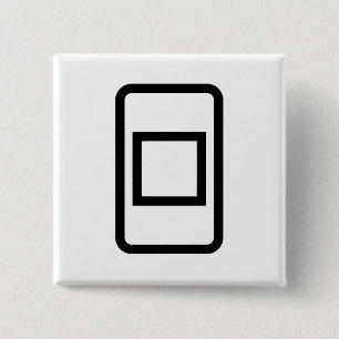 Zener Card Hollow Square 15 Cm Square Badge