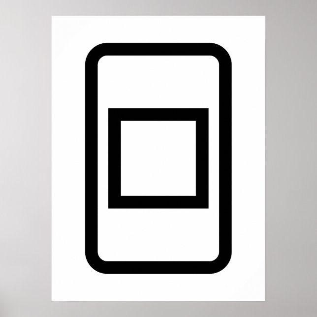 Zener Card | Hollow Square Poster (Front)