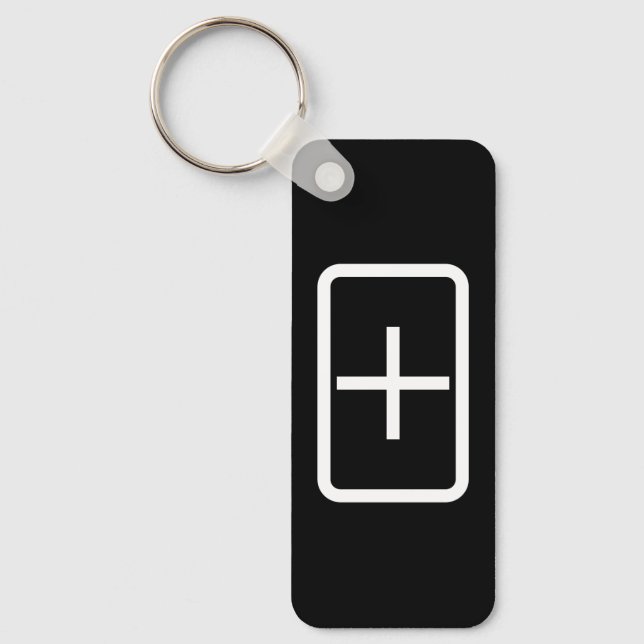 Zener Card | Plus Sign Key Ring (Front)