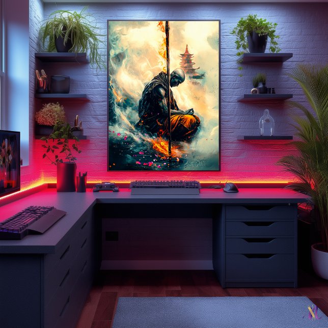 Zenfire Monk – The Path of Eternal Flames Poster (Creator Uploaded)