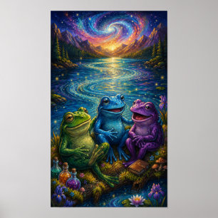 ZenFrogPortrait Poster