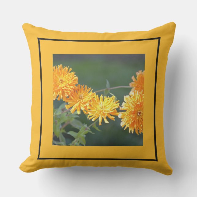 Zenia Floral Throw Pillow (Front)