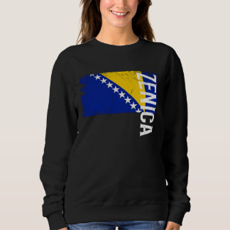 Zenica Bosnia Flag For Bosnian Men Women Kids 1 Sweatshirt