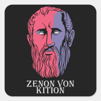 Zeno Of Kition I Philosopher Founder Of The Stoics Square Sticker