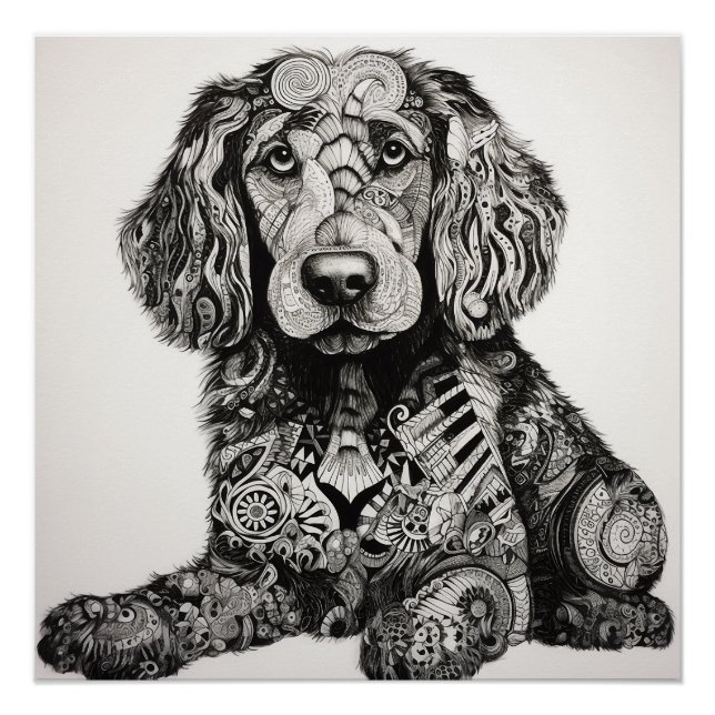 Zentangle Dog Poster (Front)