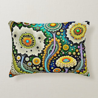 Zentangle Floral Dreamscape Decorative Cushion