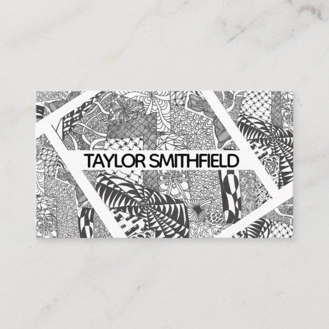 Zentangle® inspired art business card (Front)