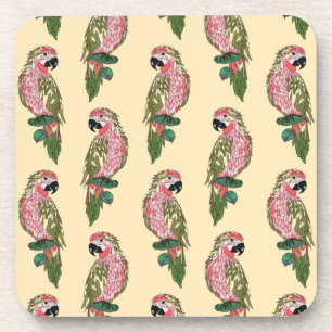 Zentangle Style Parrots Coaster