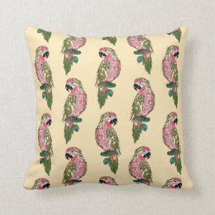 Zentangle Style Parrots Cushion
