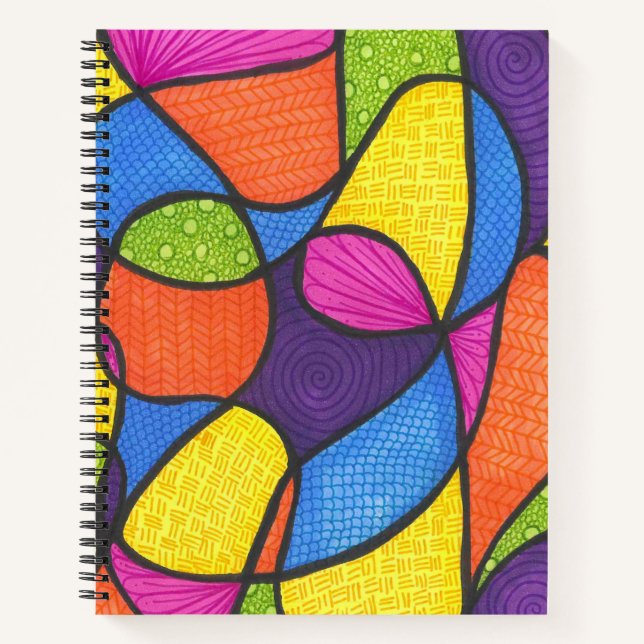Zentangle Wide Ruled Notebook (Front)