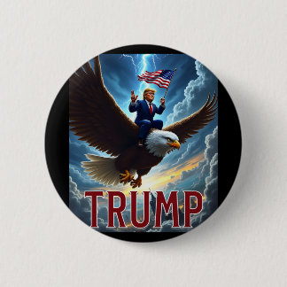 Zenzo's Atomic Political Designs President Trump R 6 Cm Round Badge