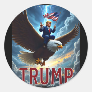 Zenzo's Atomic Political Designs President Trump R Classic Round Sticker