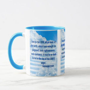 Zephaniah 2:3 KJV Bible Verse Pic Two-Tone Mug
