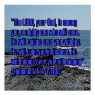 Zephaniah 3:17 WEBU Poster