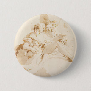 Zephyr and Flora 6 Cm Round Badge