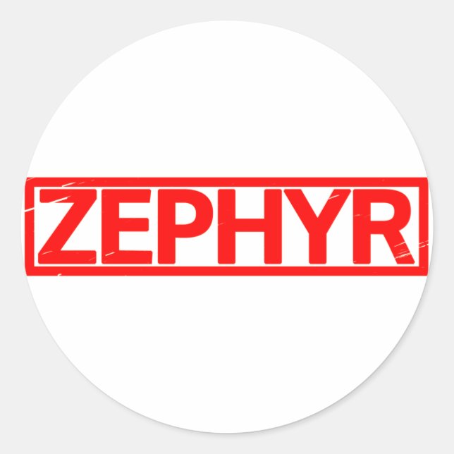 Zephyr Stamp Classic Round Sticker (Front)